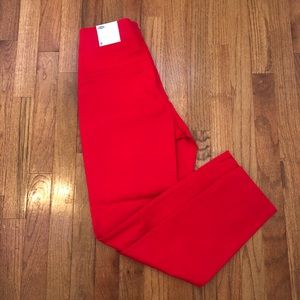 Old Navy Red Fitted High-waisted dress pants